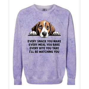 Every Snack You Make Every Meal You Bake Funny Beagle Colorblast Crewneck Sweatshirt