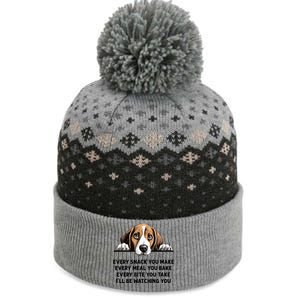 Every Snack You Make Every Meal You Bake Funny Beagle The Baniff Cuffed Pom Beanie