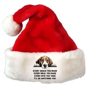 Every Snack You Make Every Meal You Bake Funny Beagle Premium Christmas Santa Hat