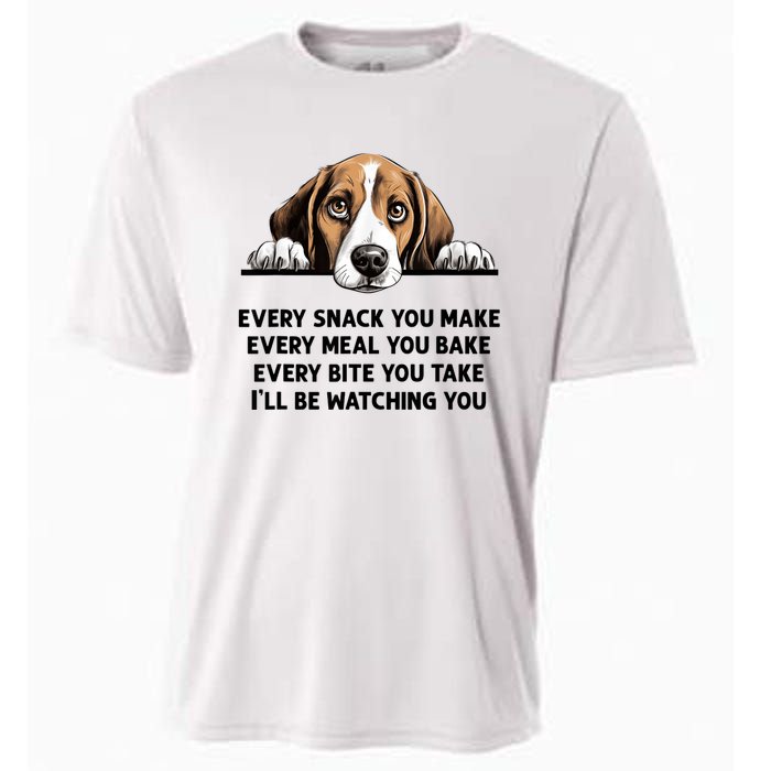 Every Snack You Make Every Meal You Bake Funny Beagle Cooling Performance Crew T-Shirt