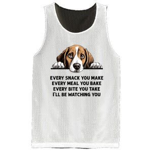 Every Snack You Make Every Meal You Bake Funny Beagle Mesh Reversible Basketball Jersey Tank