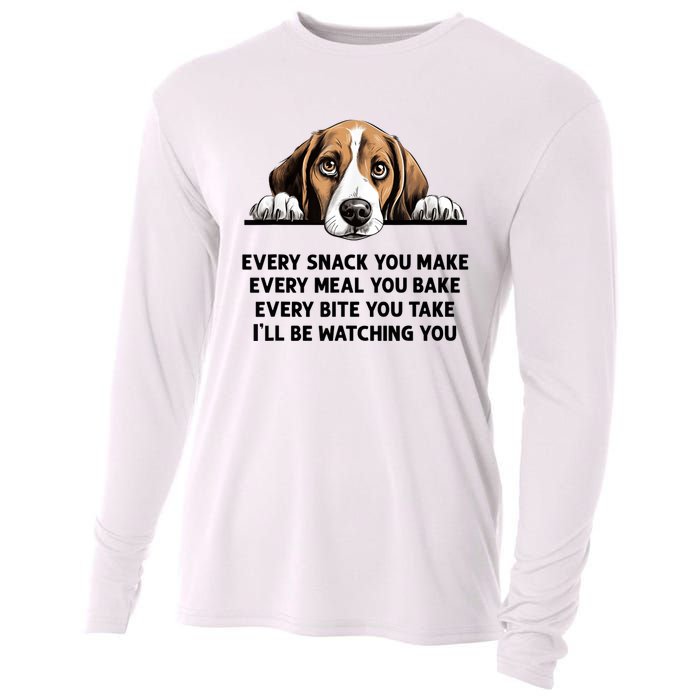 Every Snack You Make Every Meal You Bake Funny Beagle Cooling Performance Long Sleeve Crew