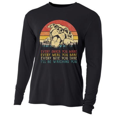 Every Snack You Make Pitbull Dog Dog Mom Dog Dad Pit Bull Cooling Performance Long Sleeve Crew