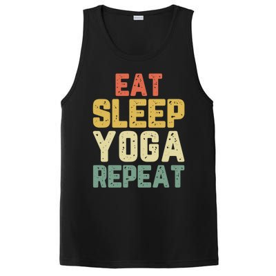 Eat Sleep Yoga Repeat Teacher Spiritual Vintage Gift PosiCharge Competitor Tank