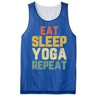 Eat Sleep Yoga Repeat Teacher Spiritual Vintage Gift Mesh Reversible Basketball Jersey Tank