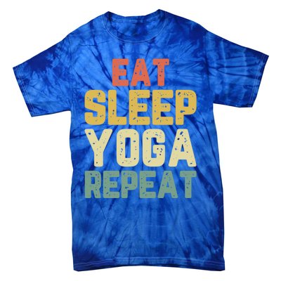 Eat Sleep Yoga Repeat Teacher Spiritual Vintage Gift Tie-Dye T-Shirt