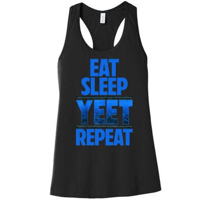 Eat Sleep Yeet Repeat Vintage J.E.Y U.S.O Yeet Apparel Saying Women's Racerback Tank