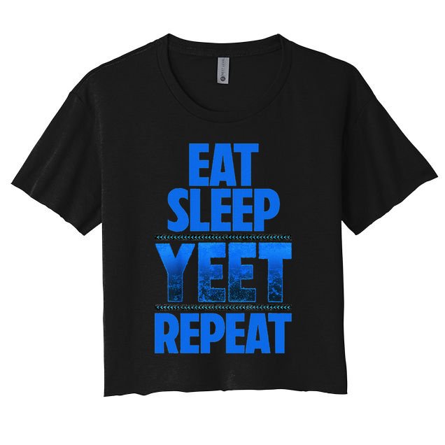 Eat Sleep Yeet Repeat Vintage Yeet Apparel Saying Crop Top