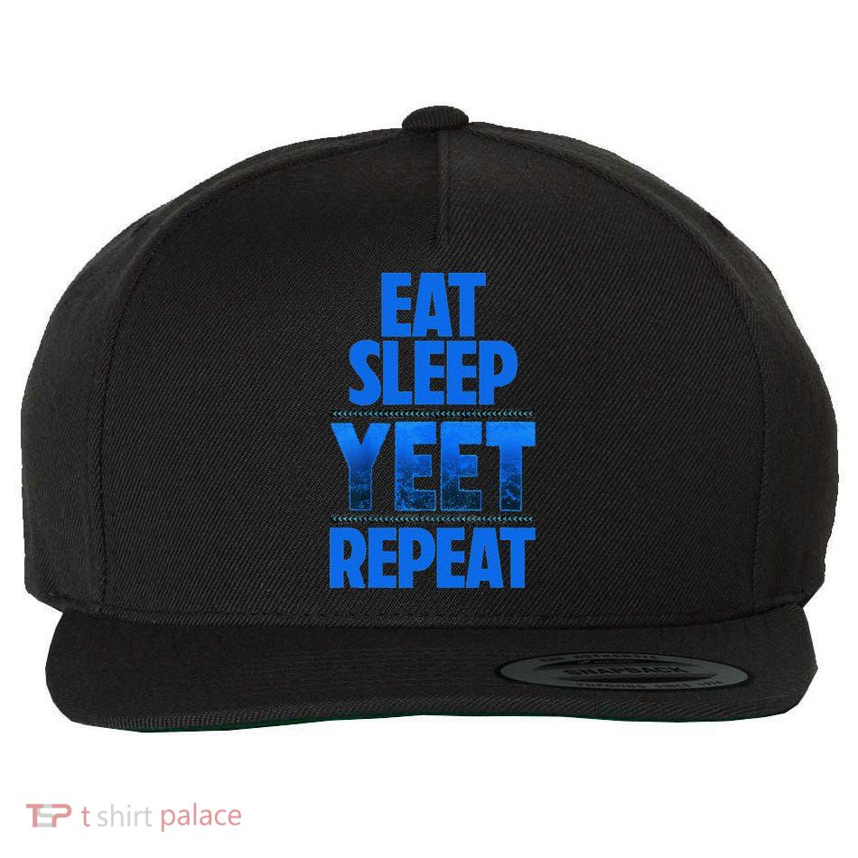 Eat Sleep Yeet Repeat Vintage Yeet Apparel Saying Wool Snapback Cap