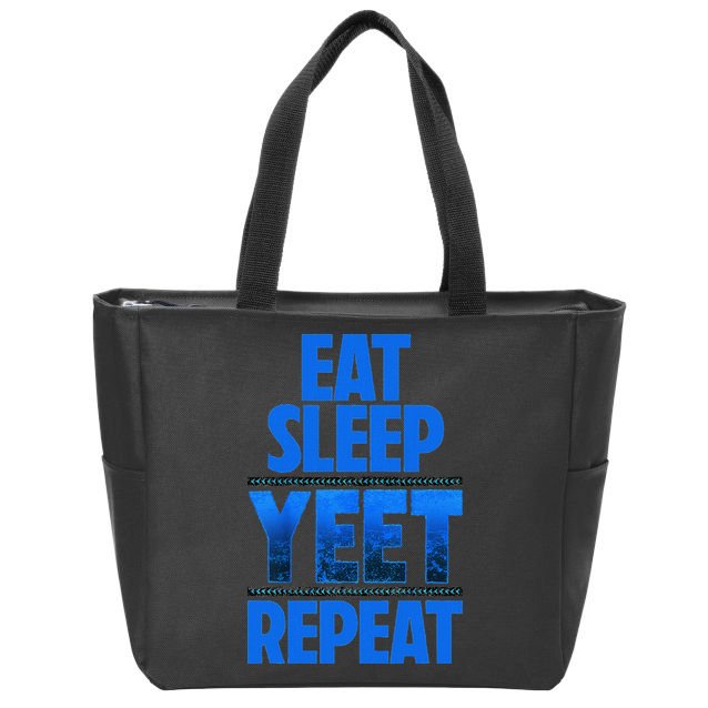 Eat Sleep Yeet Repeat Vintage Yeet Apparel Saying Zip Tote Bag