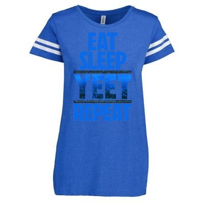 Eat Sleep Yeet Repeat Vintage J.E.Y U.S.O Yeet Apparel Saying Enza Ladies Jersey Football T-Shirt