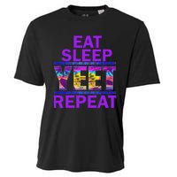 Eat Sleep Yeet Repeat Vintage Yeet Apparel Saying Cooling Performance Crew T-Shirt