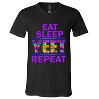 Eat Sleep Yeet Repeat Vintage Yeet Apparel Saying V-Neck T-Shirt