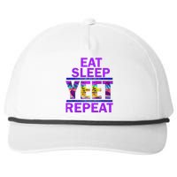 Eat Sleep Yeet Repeat Vintage Yeet Apparel Saying Snapback Five-Panel Rope Hat