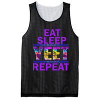 Eat Sleep Yeet Repeat Vintage Yeet Apparel Saying Mesh Reversible Basketball Jersey Tank