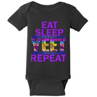 Eat Sleep Yeet Repeat Vintage Yeet Apparel Saying Baby Bodysuit