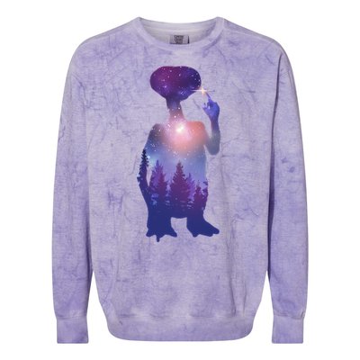 ET Alien Galaxy Forest Colorblast Crewneck Sweatshirt