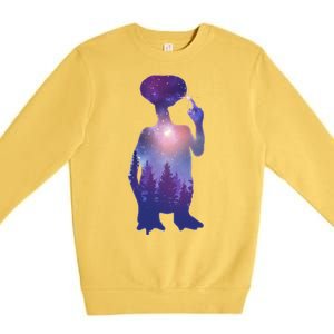 ET Alien Galaxy Forest Premium Crewneck Sweatshirt