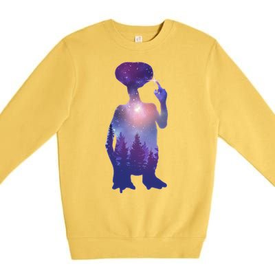 ET Alien Galaxy Forest Premium Crewneck Sweatshirt