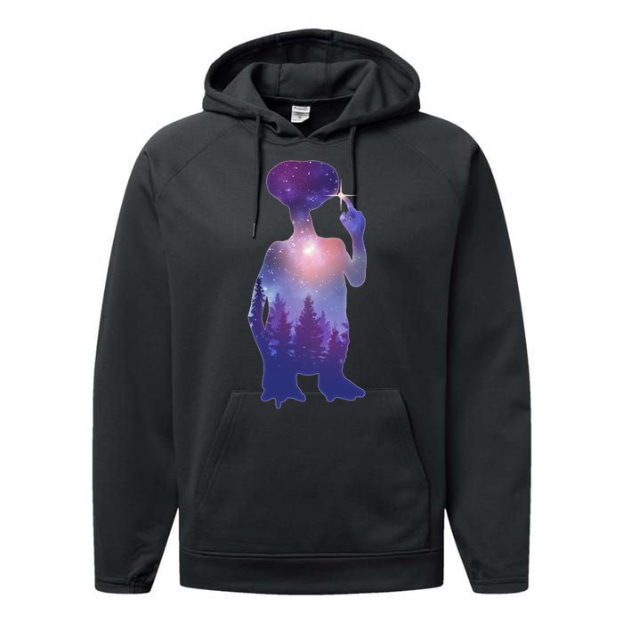 ET Alien Galaxy Forest Performance Fleece Hoodie