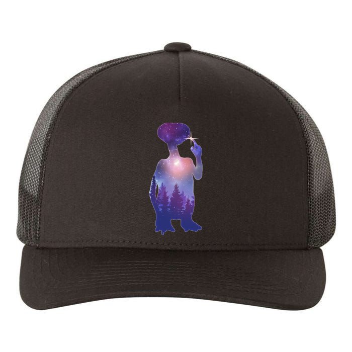 ET Alien Galaxy Forest Yupoong Adult 5-Panel Trucker Hat