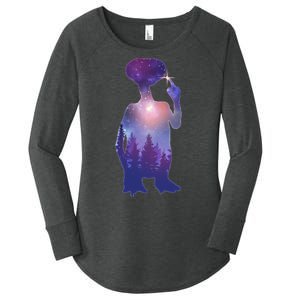 ET Alien Galaxy Forest Women's Perfect Tri Tunic Long Sleeve Shirt