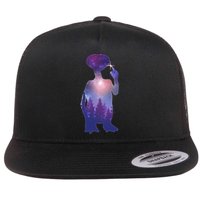 ET Alien Galaxy Forest Flat Bill Trucker Hat