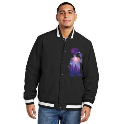 ET Alien Galaxy Forest Insulated Varsity Jacket