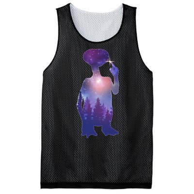 ET Alien Galaxy Forest Mesh Reversible Basketball Jersey Tank