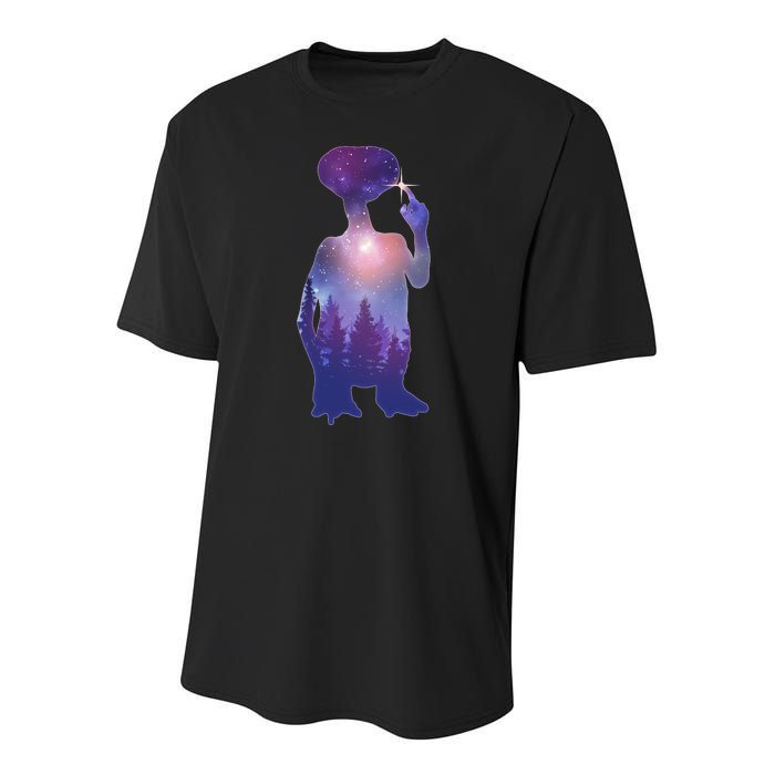 ET Alien Galaxy Forest Youth Performance Sprint T-Shirt