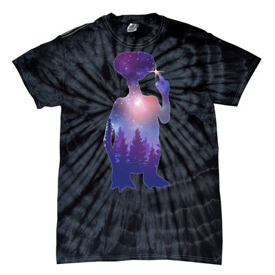 ET Alien Galaxy Forest Tie-Dye T-Shirt