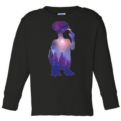 ET Alien Galaxy Forest Toddler Long Sleeve Shirt