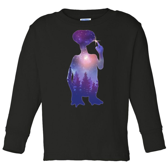 ET Alien Galaxy Forest Toddler Long Sleeve Shirt