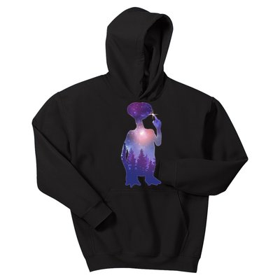 ET Alien Galaxy Forest Kids Hoodie