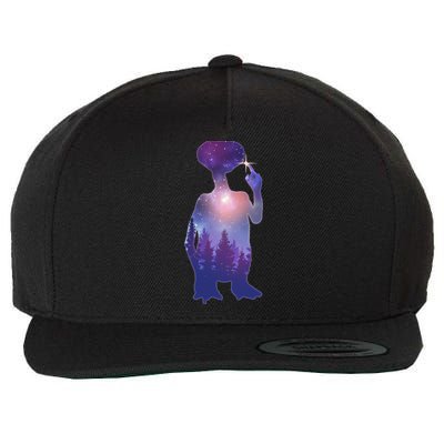 ET Alien Galaxy Forest Wool Snapback Cap