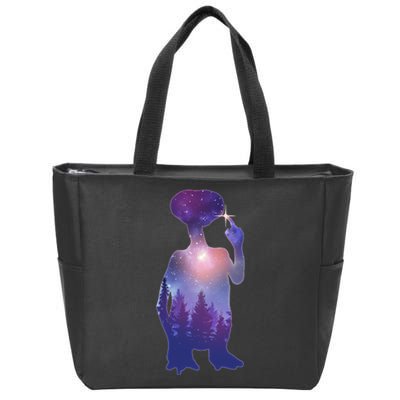 ET Alien Galaxy Forest Zip Tote Bag