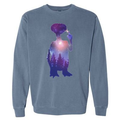 ET Alien Galaxy Forest Garment-Dyed Sweatshirt