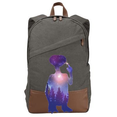 ET Alien Galaxy Forest Cotton Canvas Backpack