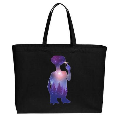 ET Alien Galaxy Forest Cotton Canvas Jumbo Tote