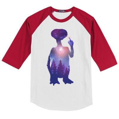 ET Alien Galaxy Forest Kids Colorblock Raglan Jersey