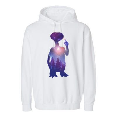 ET Alien Galaxy Forest Garment-Dyed Fleece Hoodie