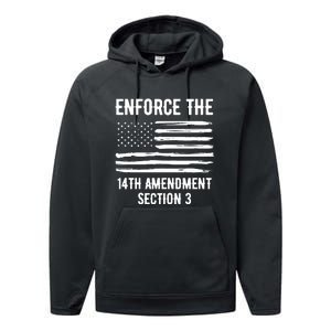 Enforce The 14th Amendment Section 3 Performance Fleece Hoodie