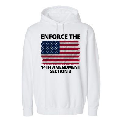 Enforce The 14th Amendment Section 3 Garment-Dyed Fleece Hoodie