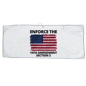 Enforce The 14th Amendment Section 3 Large Microfiber Waffle Golf Towel