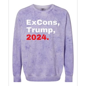 Excons Trump 2024 Trump Vance Colorblast Crewneck Sweatshirt