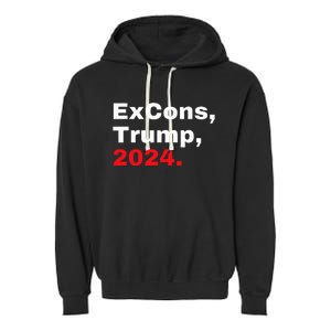 Excons Trump 2024 Trump Vance Garment-Dyed Fleece Hoodie