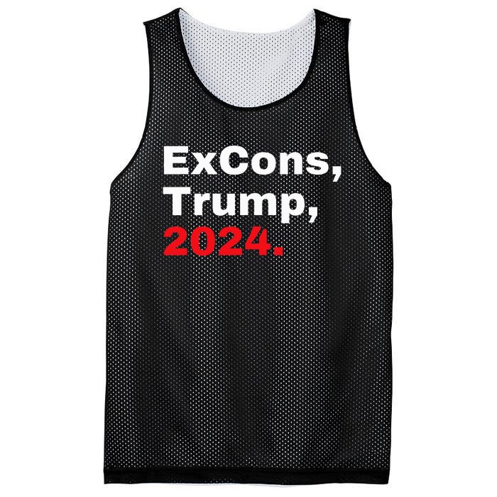 Excons Trump 2024 Trump Vance Mesh Reversible Basketball Jersey Tank