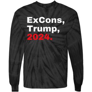 Excons Trump 2024 Trump Vance Tie-Dye Long Sleeve Shirt