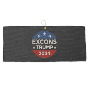 Excons Trump 2024 Trump Vance Funny Hilarious Large Microfiber Waffle Golf Towel