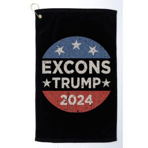 Excons Trump 2024 Trump Vance Funny Hilarious Platinum Collection Golf Towel